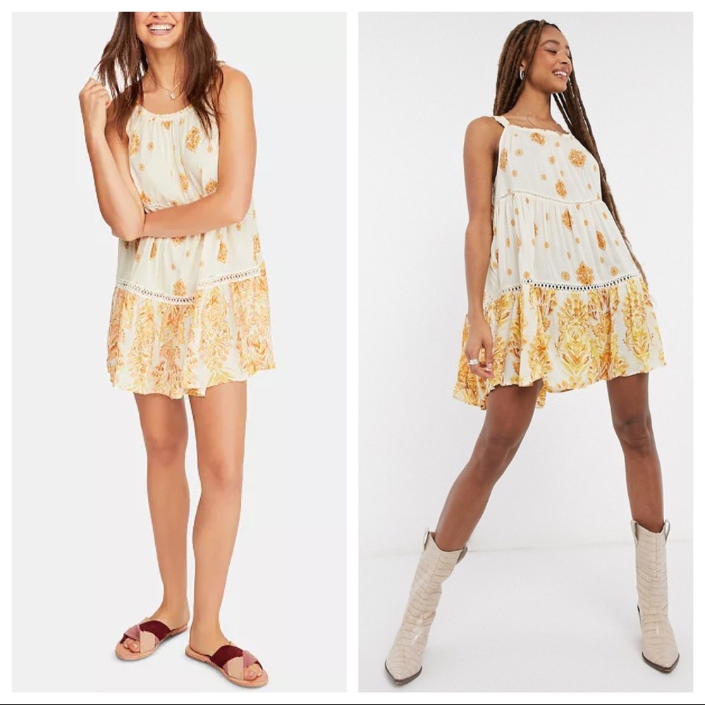 Free People Talk to Me Trapeze Dress